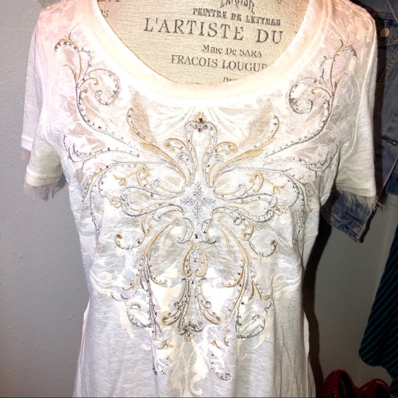 Miss Me Tops - Miss Me Embellished T Shirt